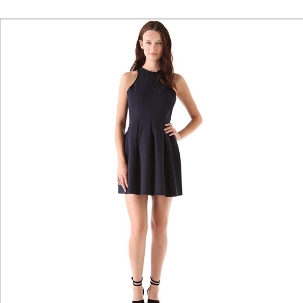 Alexander Wang Pleated Neoprene Little Black Dress. Medium